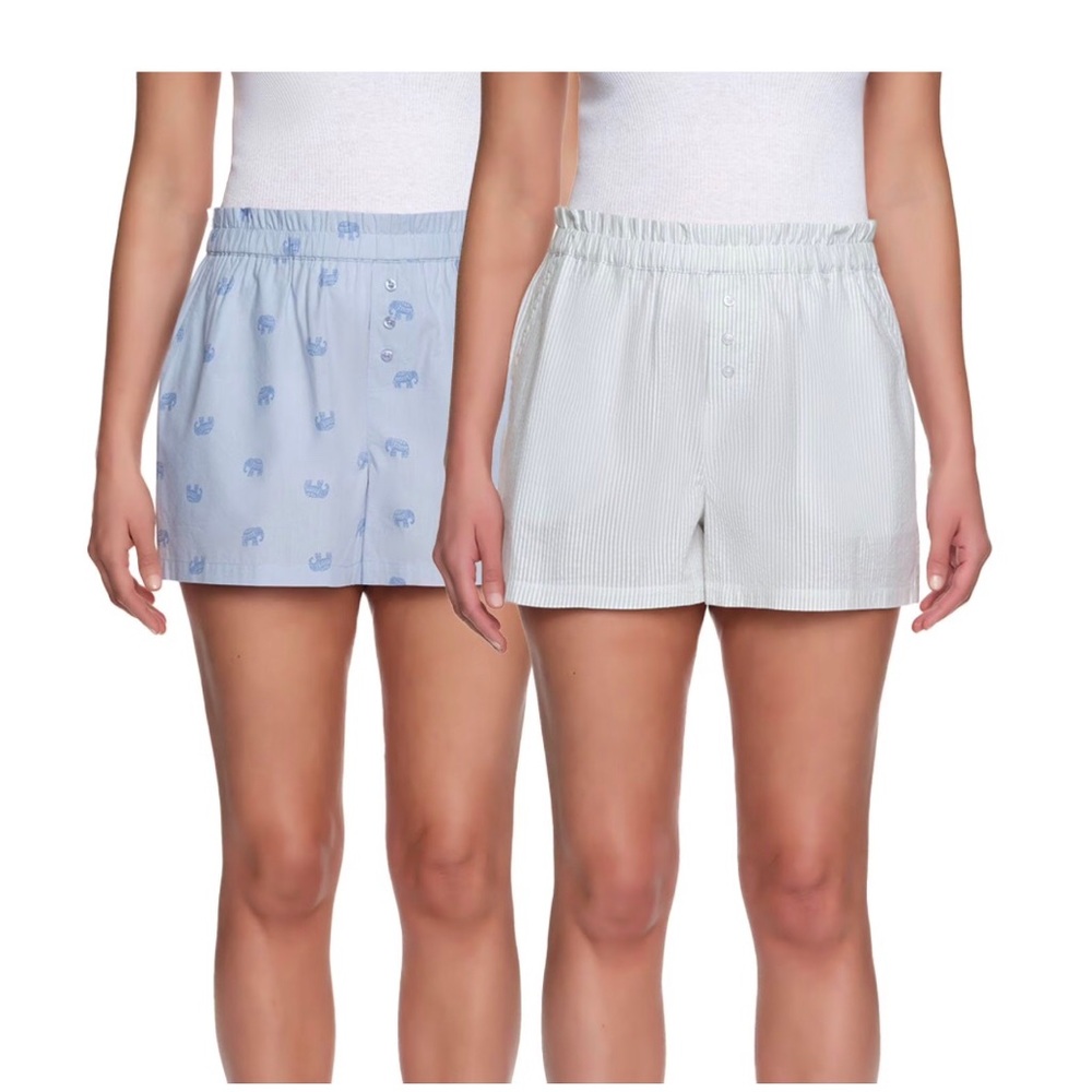 NEW Women’s loft sleep short set of two boxer style breathable fabric size XL